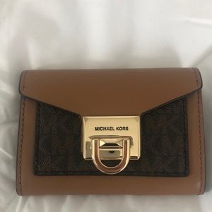 Michael Kors Manhattan Leather Wallet Brown/Acorn
